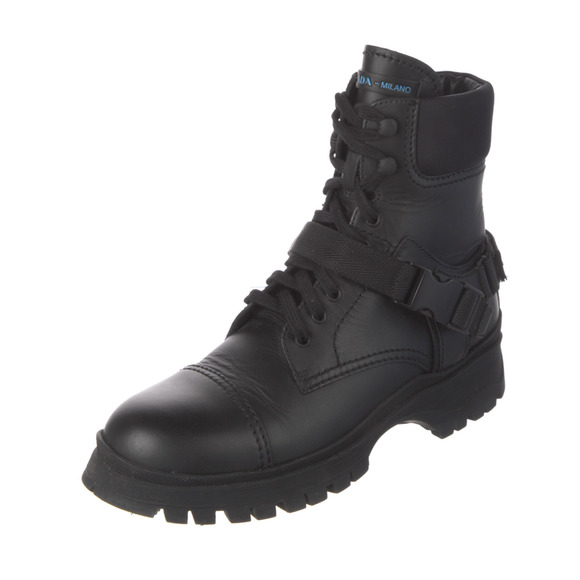 Prada leather combat boots with buckles - 39 - Picture 4 of 14